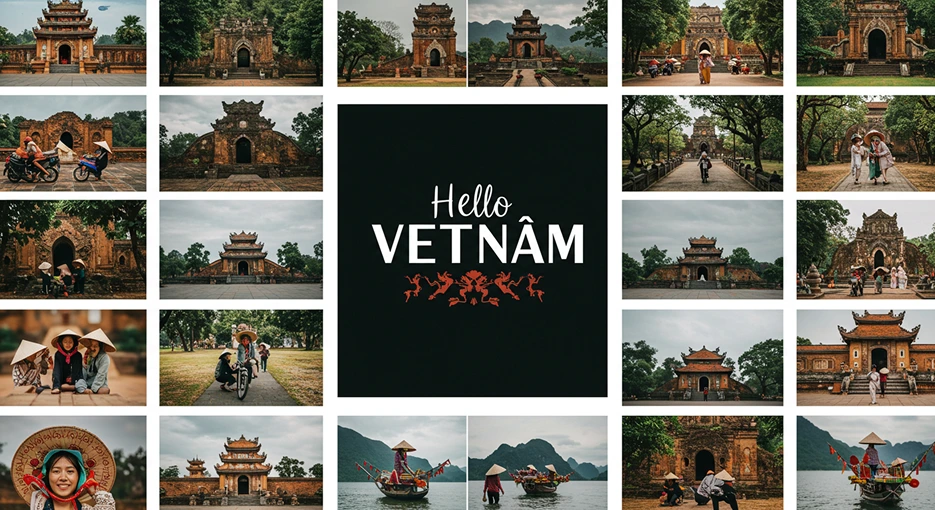 illustrate learning Vietnamese through multi images